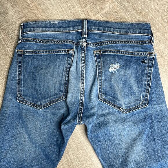 RAG & BONE The Dre in Gia Distressed Low Rise Slim Ankle Jeans Women’s Size 25 - Picture 9 of 10